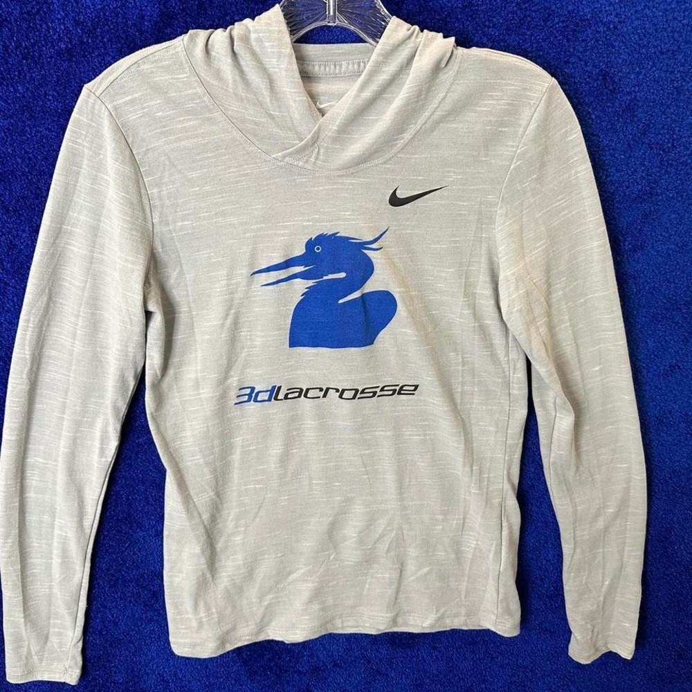 Nike‎ thin hoodie in white and blue #lacrosse #hoodie #3Dlacrosse #womans